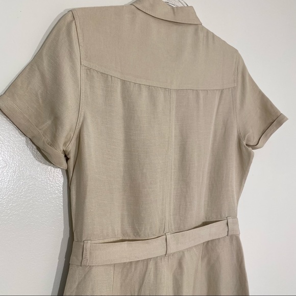 Rails Callie linen blend Utility Jumpsuit in Taupe size M - Picture 10 of 14